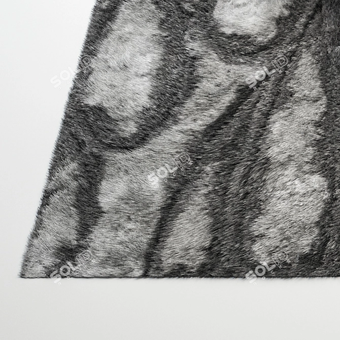 Leaf Shaggy Rug 3D model image 2