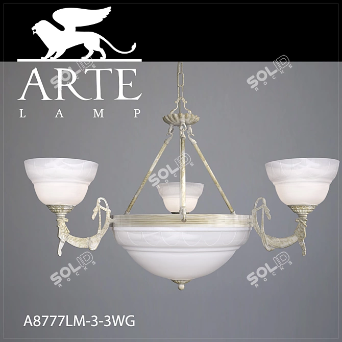 Elegant Illumination: Chandelier A8777LM 3D model image 1