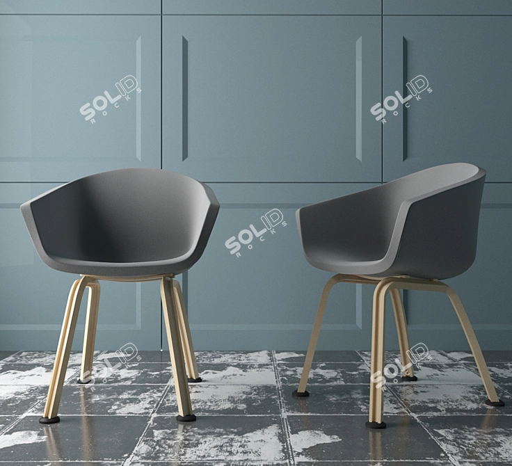 Danish Design Chair by HAY 3D model image 1