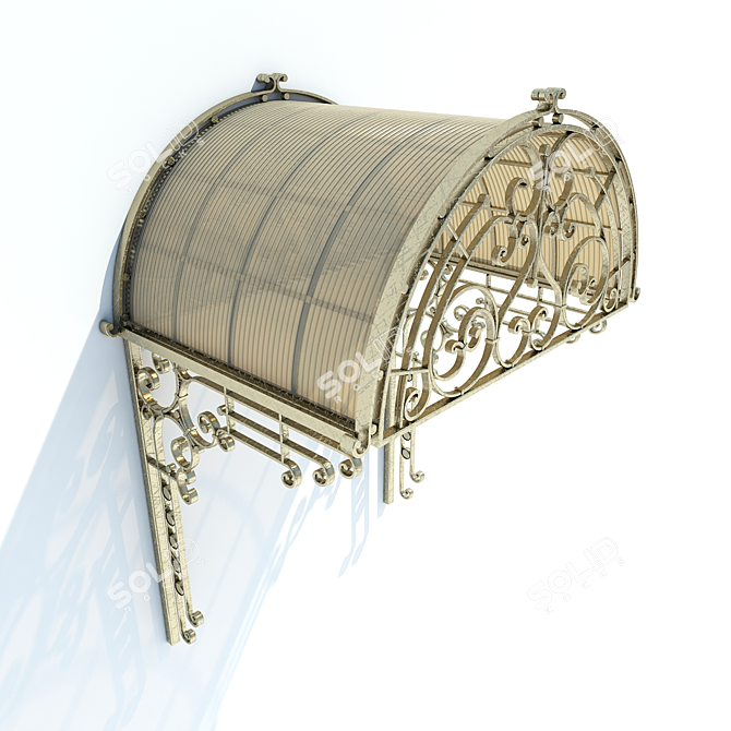 Title: Rugged Wrought Iron Visor 3D model image 2