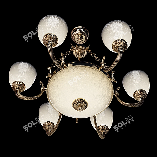 Elegant Reccagni Angelo Chandelier 3D model image 5