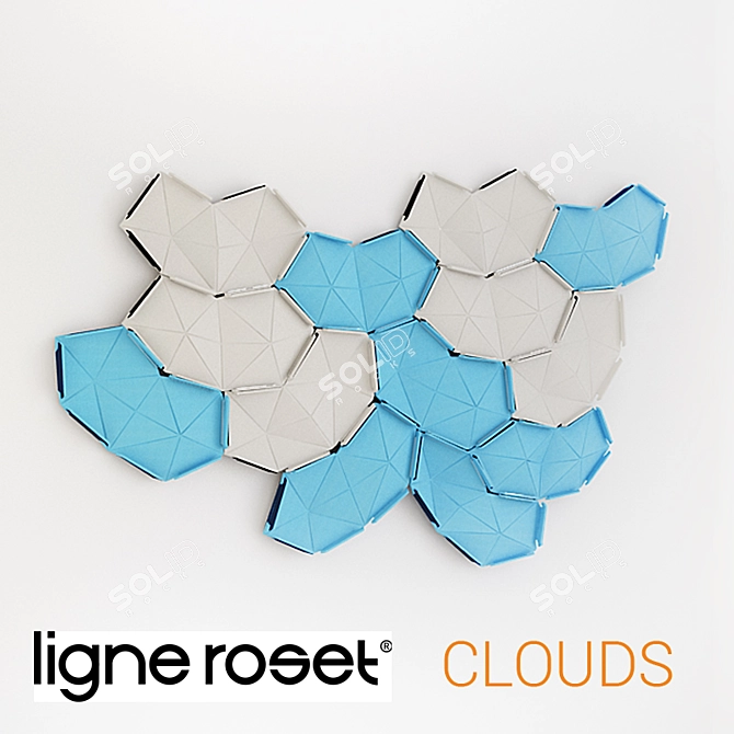 Luxurious Ligne-Roset Clouds: Elegant Textured Colors 3D model image 1