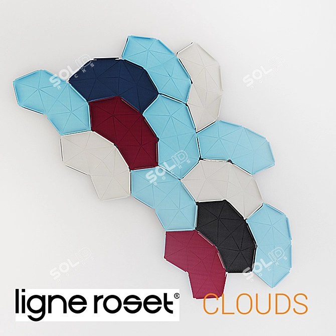 Luxurious Ligne-Roset Clouds: Elegant Textured Colors 3D model image 2