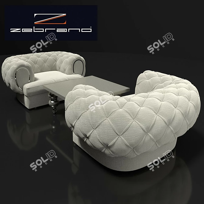 ZebranoCasa Chairs & Tables - Contemporary Elegance 3D model image 1
