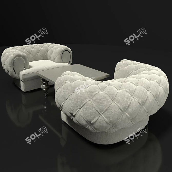 ZebranoCasa Chairs & Tables - Contemporary Elegance 3D model image 2