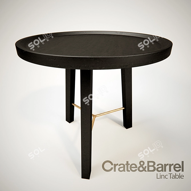 Sleek LINC Table by Crate & Barrel 3D model image 1