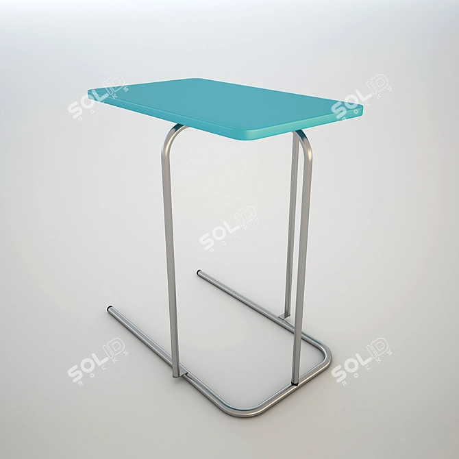 Turquoise Sofa Side Table 3D model image 1