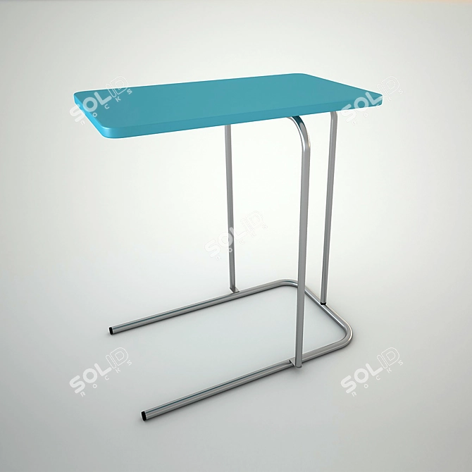 Turquoise Sofa Side Table 3D model image 2