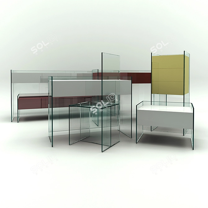 Glas Italia Float

Modern Glass Console with Drawers 3D model image 1