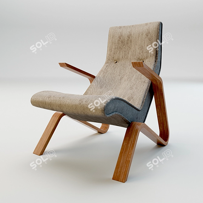 Sleek and Stylish Grasshopper Chair 3D model image 1
