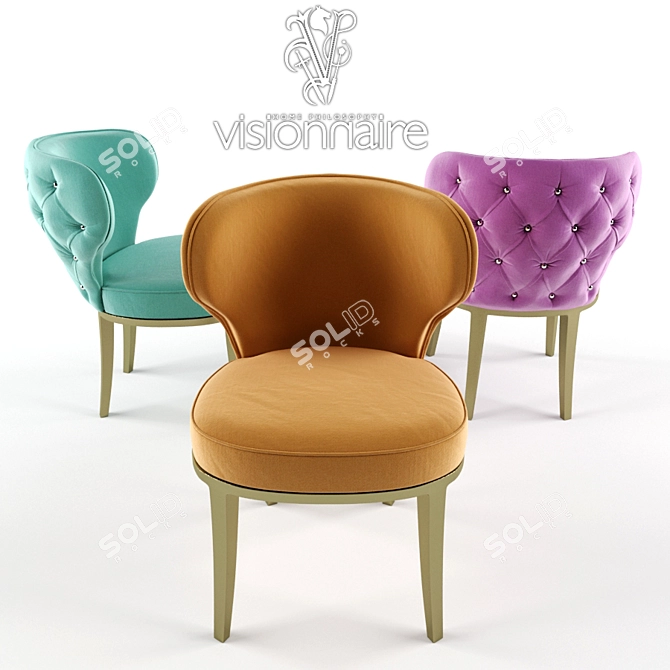 Luxury Ipe Cavalli Zelda Armchair 3D model image 1