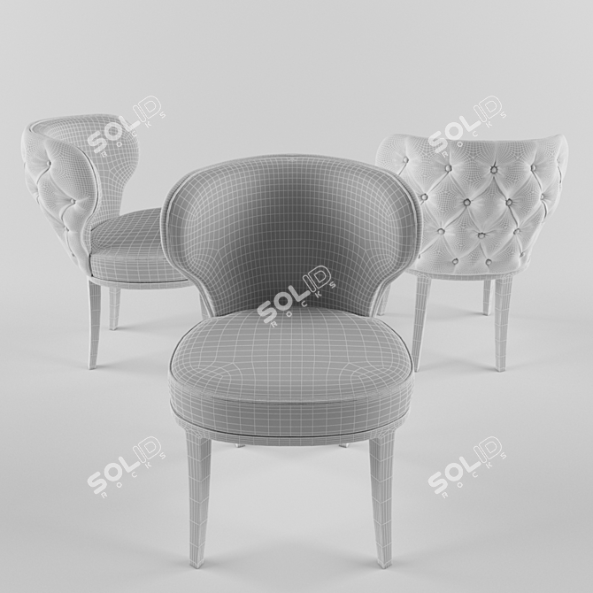 Luxury Ipe Cavalli Zelda Armchair 3D model image 2