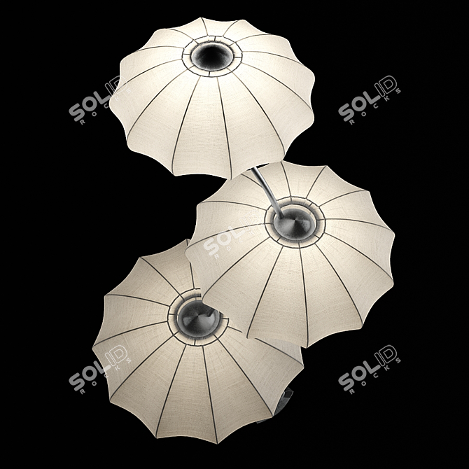 Nuvola x 3: Sleek and Stylish Floor Lamp 3D model image 2