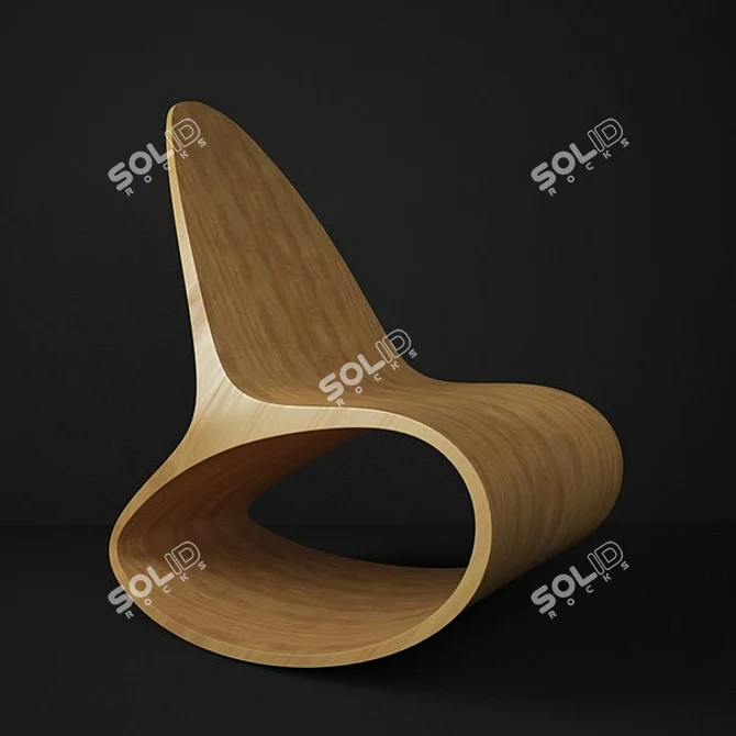 Handcrafted Modern Ode Chair 3D model image 1