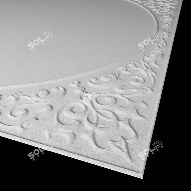 Elegant Carving Carpet - Add Style & Comfort 3D model image 2