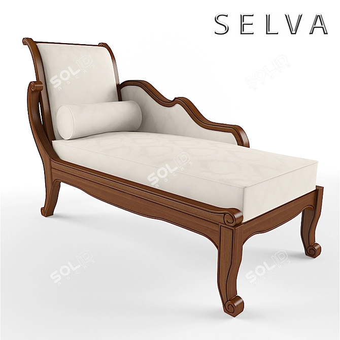 SELVA Villa Borghese Couch: Elegant Adjustable Backrest 3D model image 1