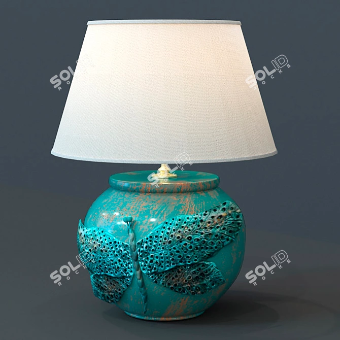 Geometric Dragonfly Lamp 3D model image 1
