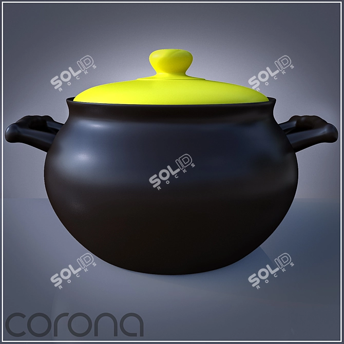 7k Polygon Pan with Textures - FBX Included 3D model image 1