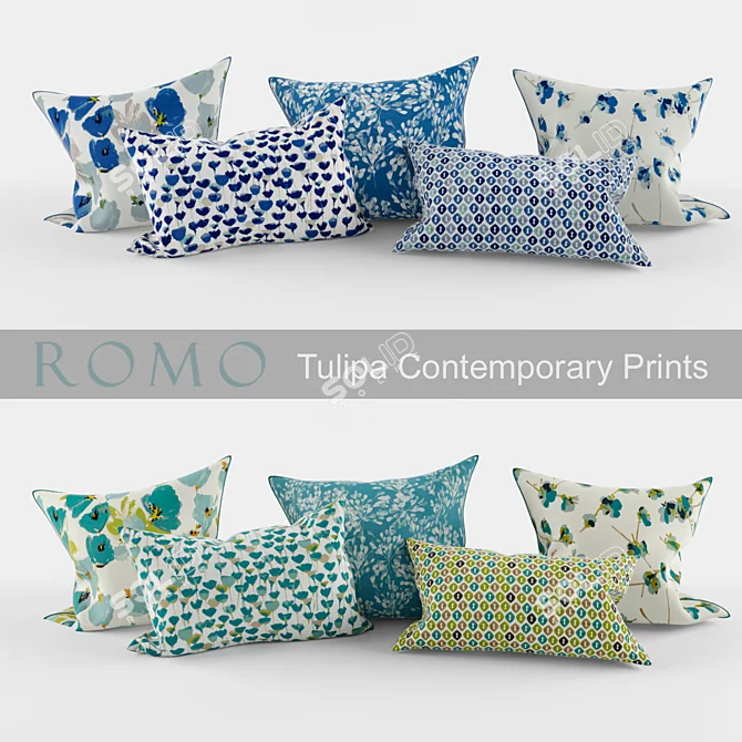 ROMO Tulipa Pillow Collection 3D model image 1