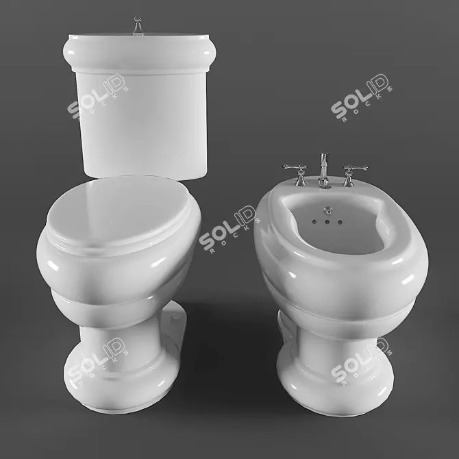 Migliore Bella Toilet & Bidet Set 3D model image 1