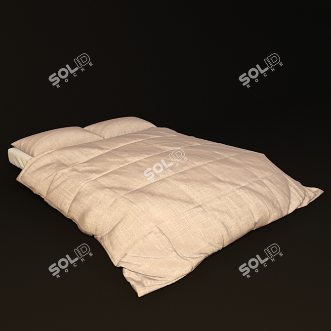 Cozy Dream Bed Cover 3D model image 1