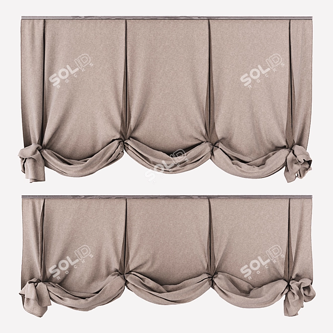 Versatile London Curtains 3D model image 1