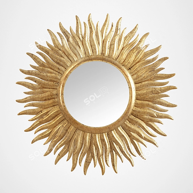 Chelini Mirror: Elegant 800x800 Design 3D model image 1