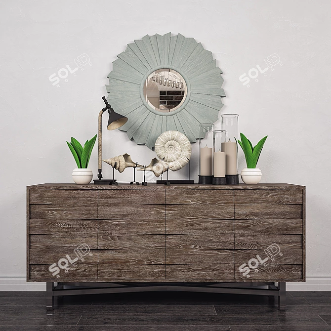 Elegant Room Decor Set 3D model image 1