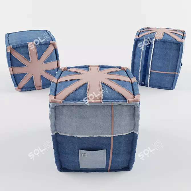 Vintage Hocker Jeans UK 3D model image 1