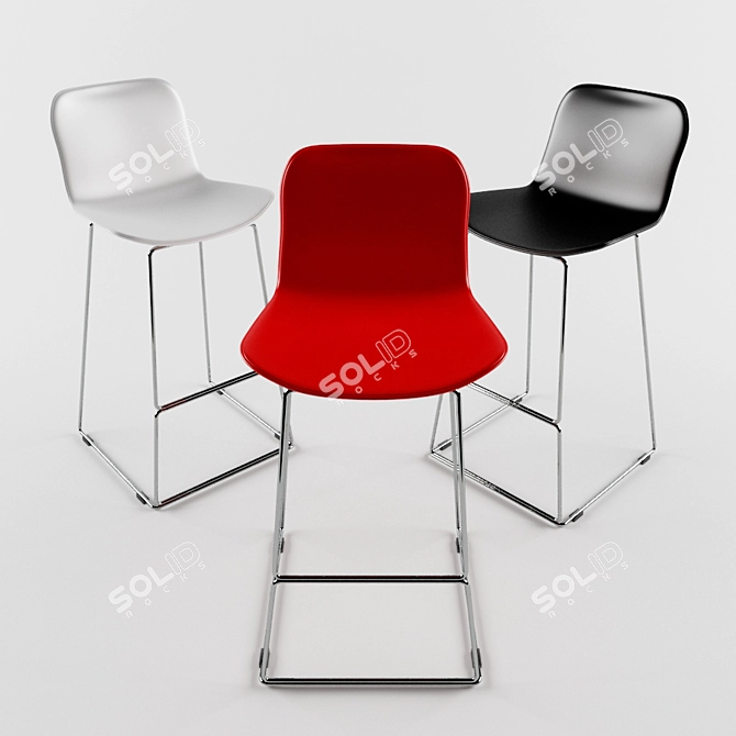 Modern and Chic Barstool 3D model image 1