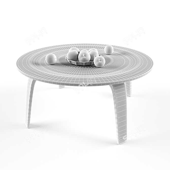 Modern Plywood Coffee Table 3D model image 2