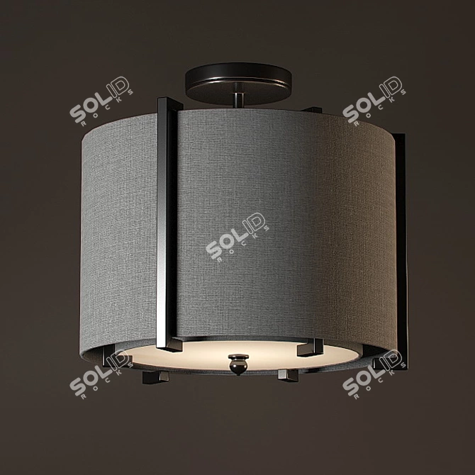 Elegant Freiburg Chandelier: 300mm x 265mm 3D model image 1