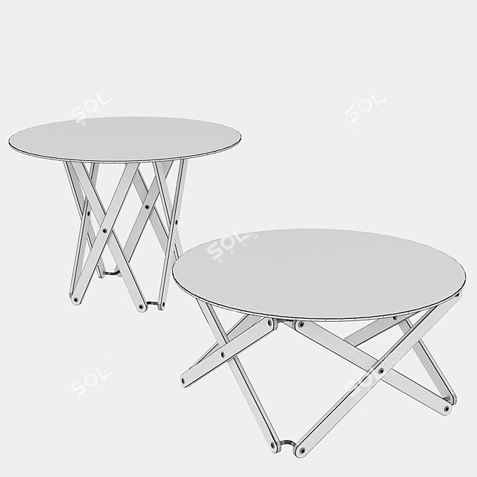 Transparent Elegance: Glass Tables 3D model image 2