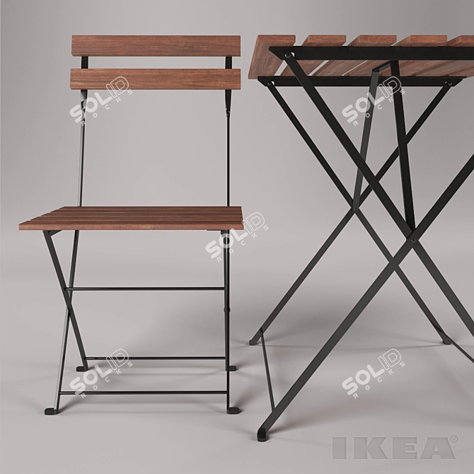 Terno Outdoor Chair & Table Set 3D model image 1