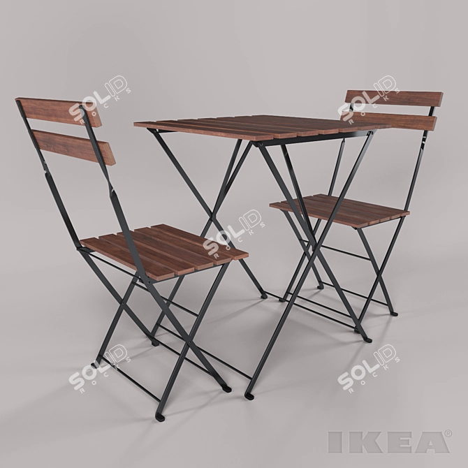 Terno Outdoor Chair & Table Set 3D model image 2
