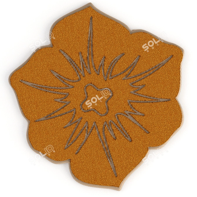 Blooming Wonder Flower Carpet 3D model image 3