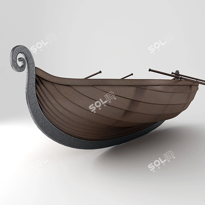 Viking Adventure Mini Boat: 700sm x 300sm 3D model image 1