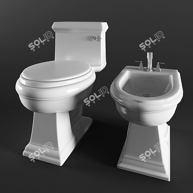 Migliore Bella Toilet & Bidet Set 3D model image 2