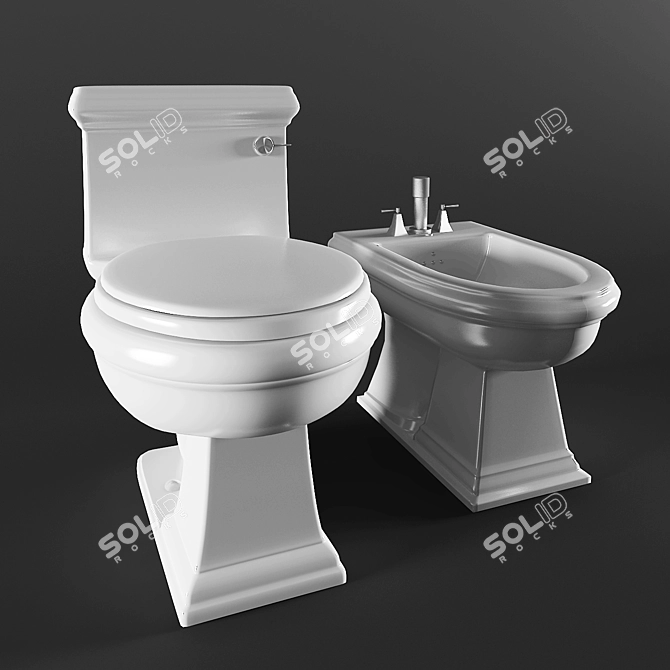 Migliore Bella Toilet & Bidet Set 3D model image 3