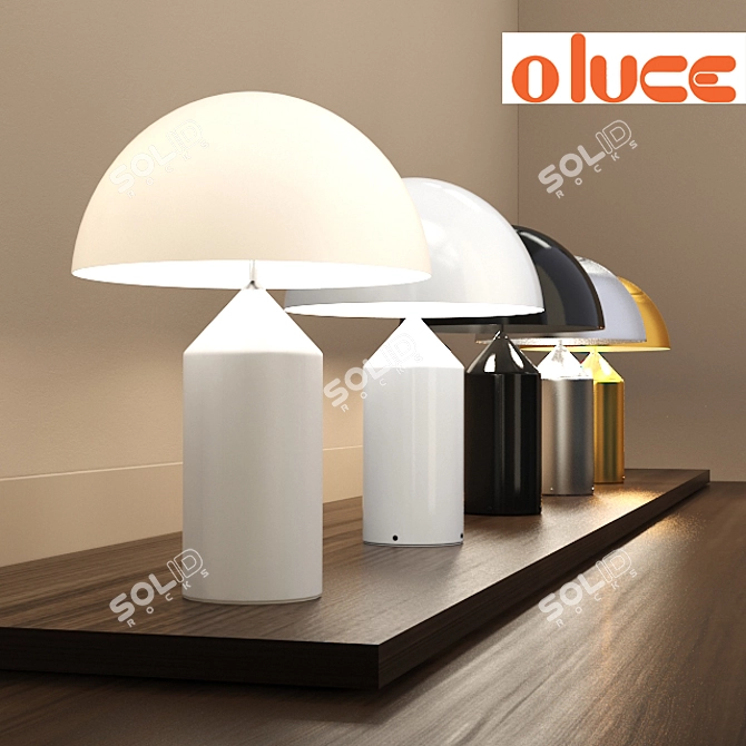 OLUCE Atollo Table Lamp: Timeless Elegance in Multiple Colors 3D model image 1