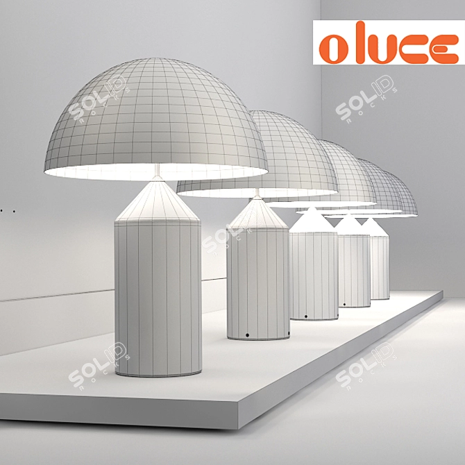 OLUCE Atollo Table Lamp: Timeless Elegance in Multiple Colors 3D model image 2