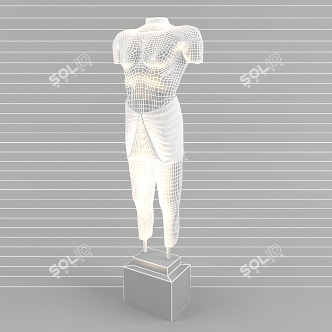 Antique Egyptian Statuette 3D model image 2