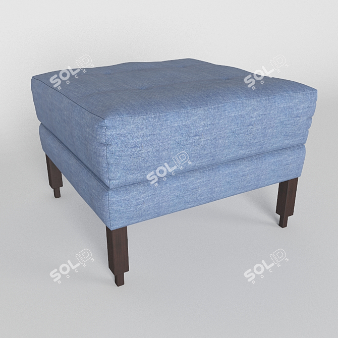Cozy Square Ottoman for Ultimate Comfort! 3D model image 1