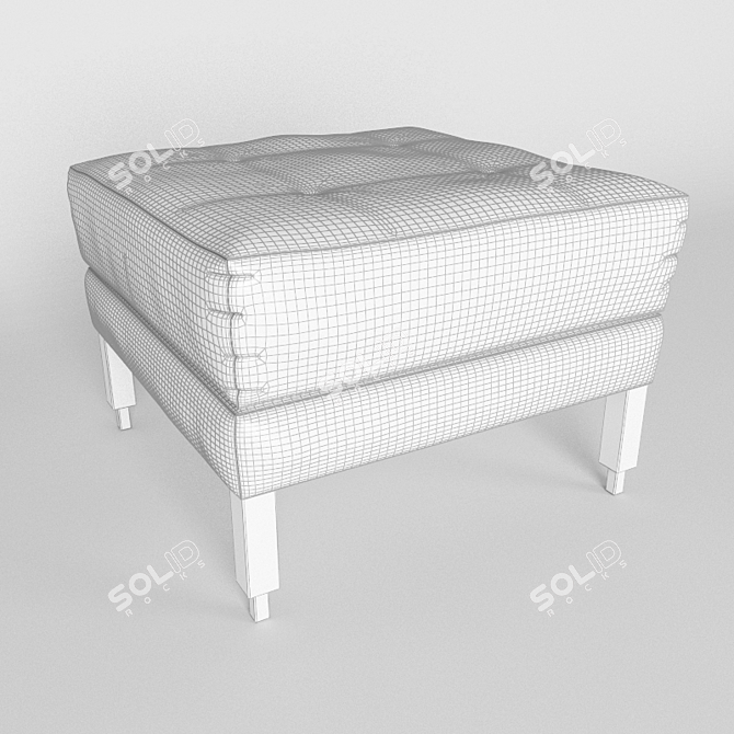 Cozy Square Ottoman for Ultimate Comfort! 3D model image 2