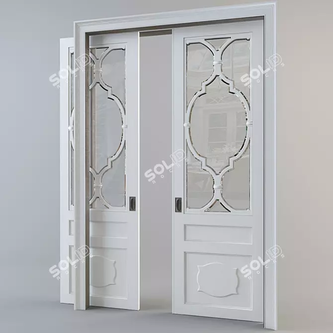 Title: Sleek Sliding Door Solution 3D model image 1