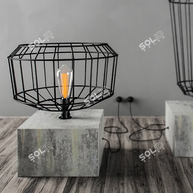 Loft-inspired Blender Lamp 3D model image 1