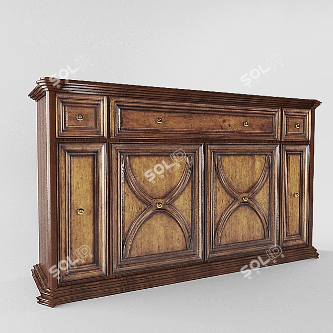 Indonesia Chest of Drawers: 1840x480x1100 3D model image 1