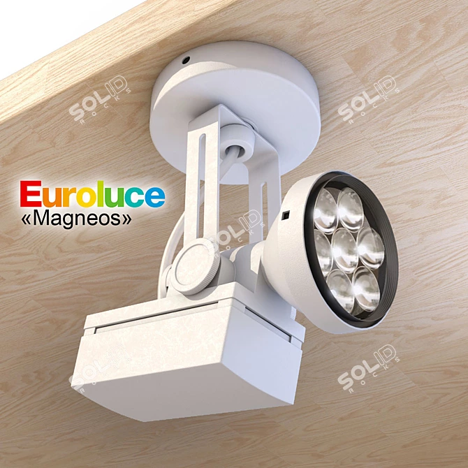 Euroluce "Magneos": Adjustable 3D Light 3D model image 1