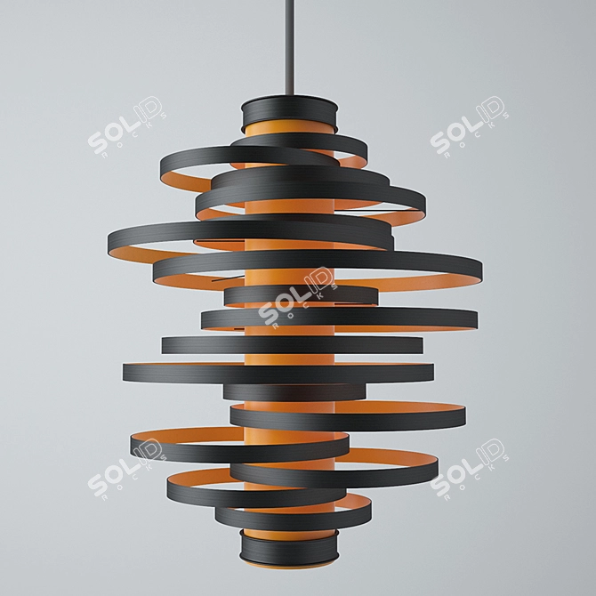 Elegant Curved Sky Lamp 3D model image 1