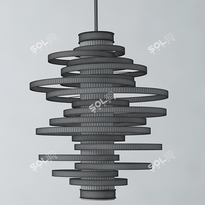 Elegant Curved Sky Lamp 3D model image 2